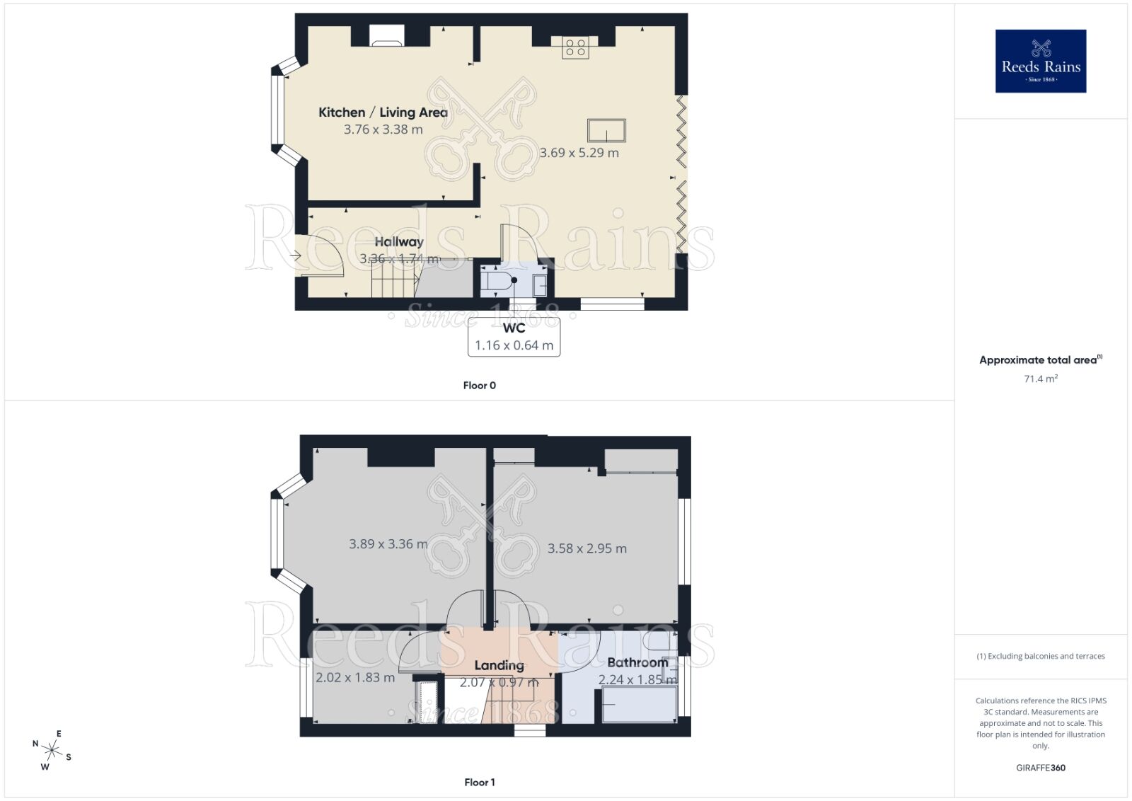 Floorplan of 3 bedroom Semi Detached House to rent, Devon Place, York, North Yorkshire, YO10