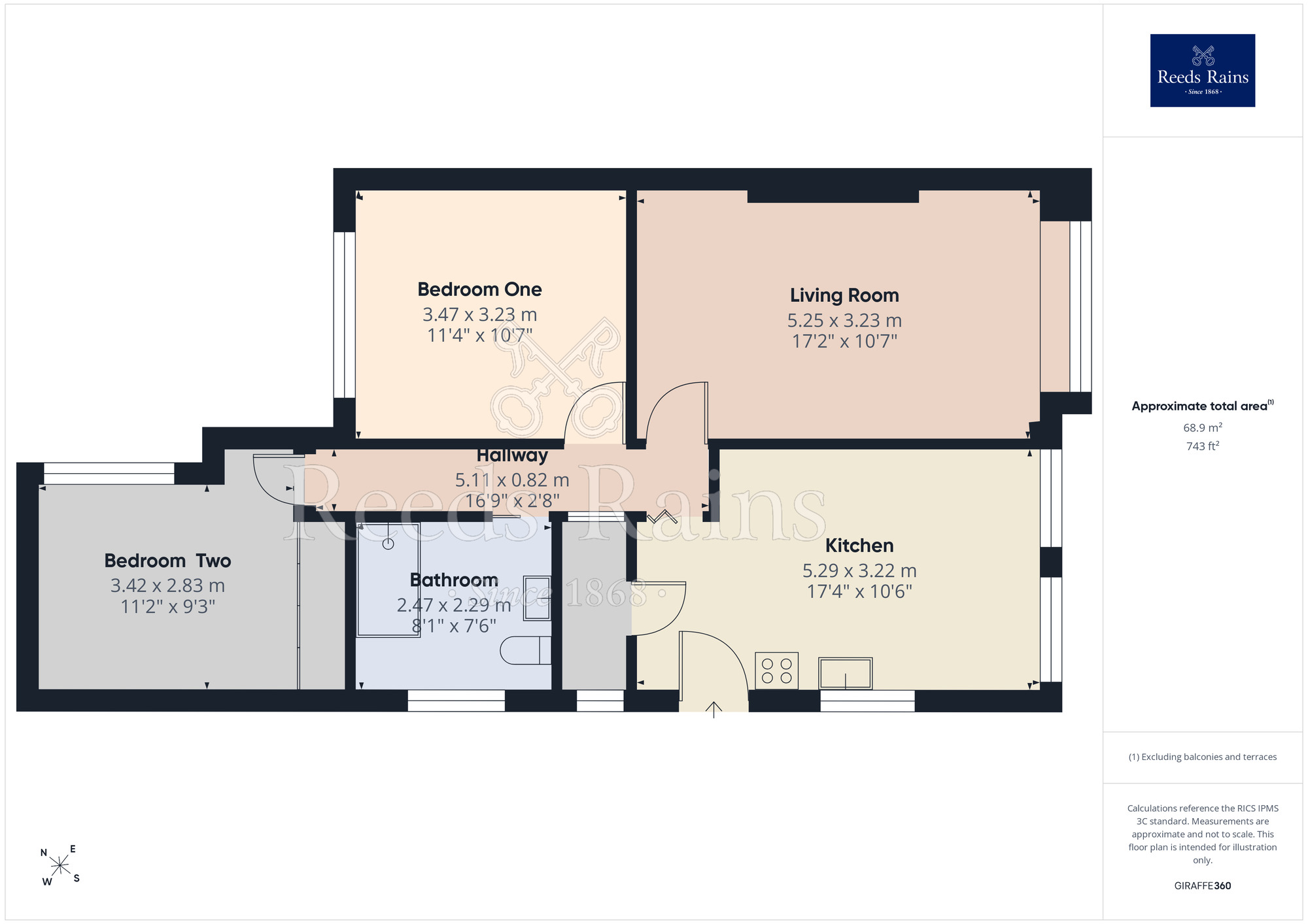 Floorplan of 2 bedroom Semi Detached Bungalow for sale, Loweswater Road, York, North Yorkshire, YO30