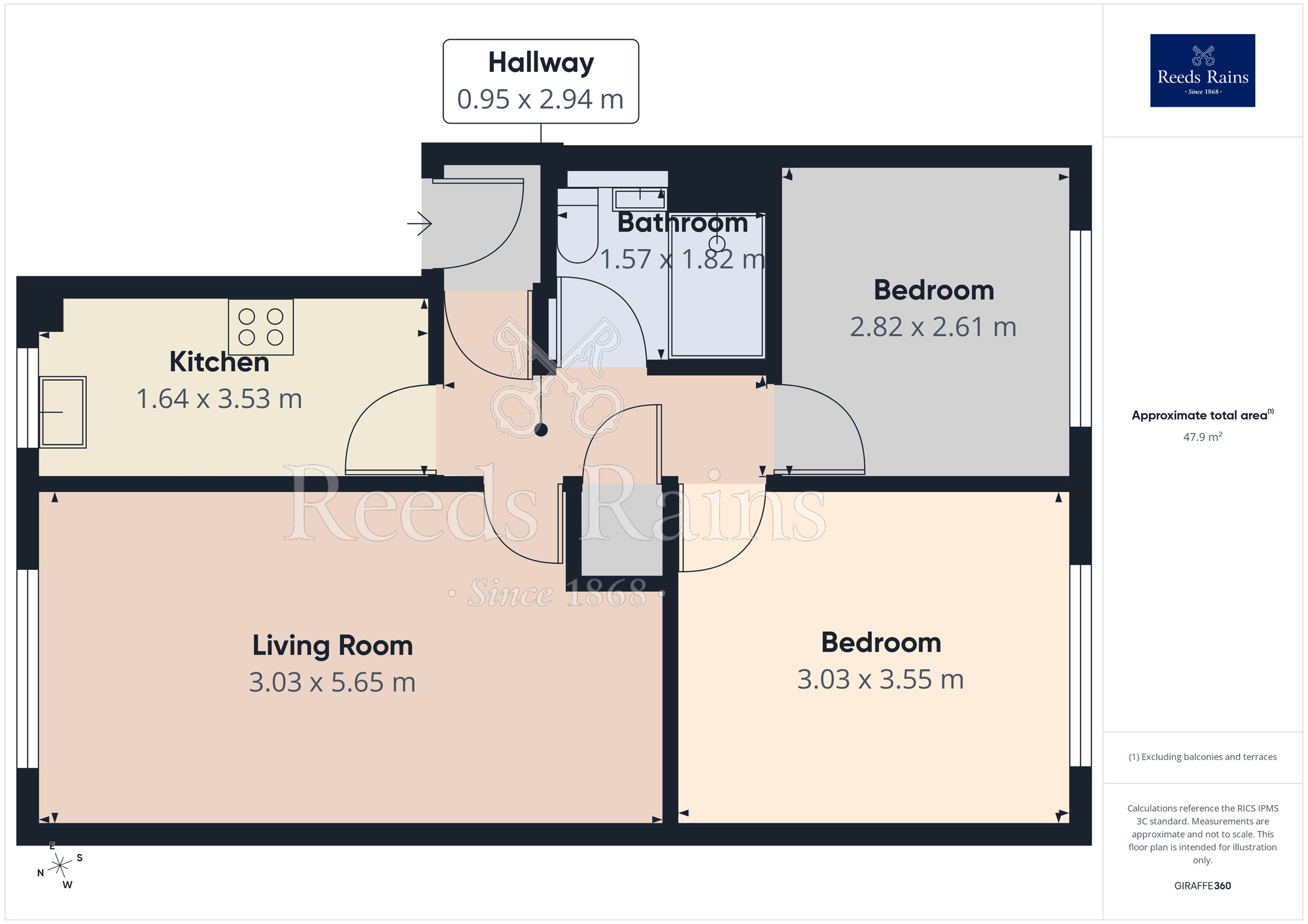 Floorplan of 2 bedroom Flat for sale, Beckside Gardens, Melrosegate, North Yorkshire, YO10