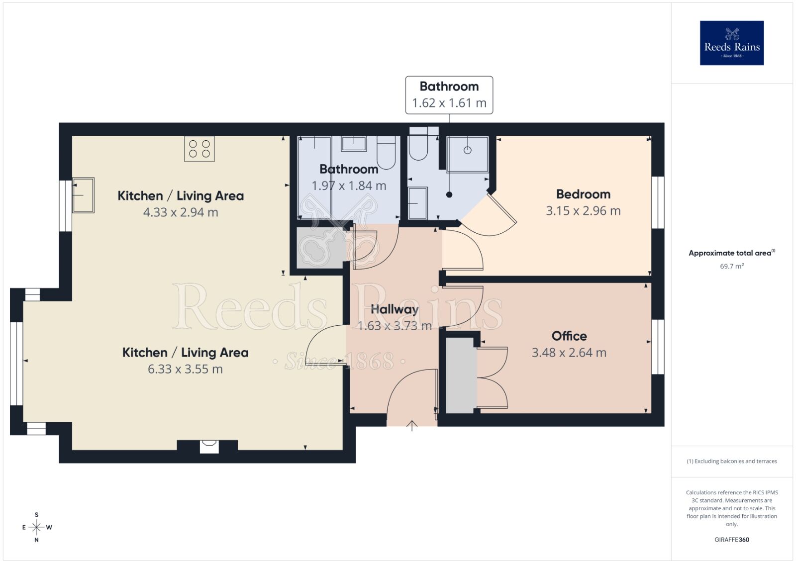 Floorplan of 2 bedroom Flat to rent, Lawrence Street, York, North Yorkshire, YO10