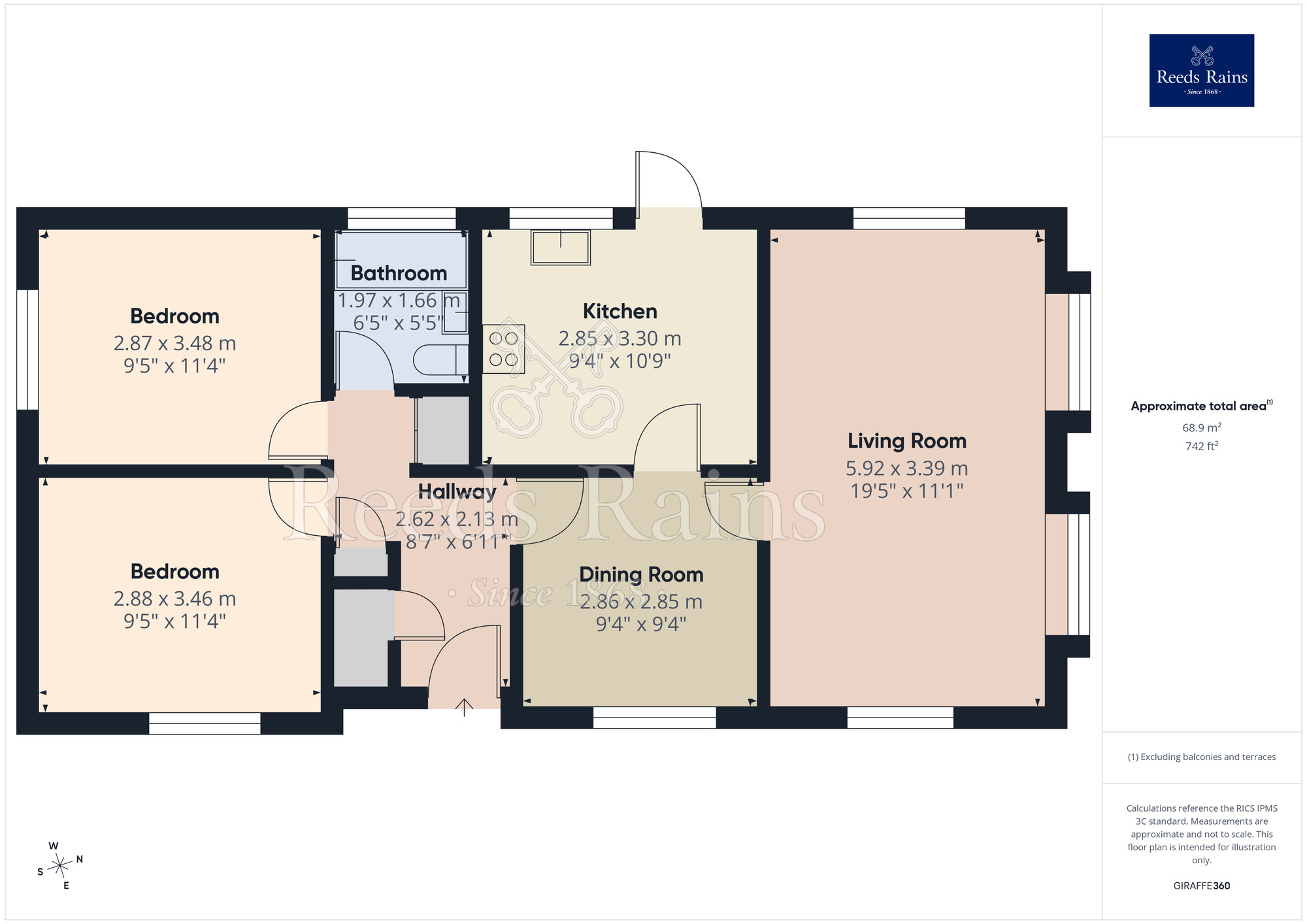Floorplan of 2 bedroom Detached Property for sale, Ebor Park, Appleton Roebuck, North Yorkshire, YO23