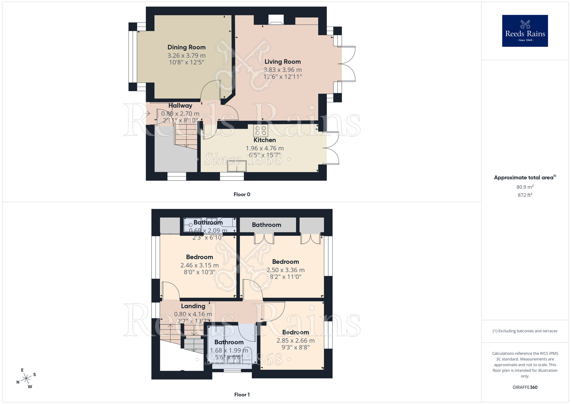 Floorplan of 3 bedroom Semi Detached House for sale, Tang Hall Lane, York, North Yorkshire, YO31