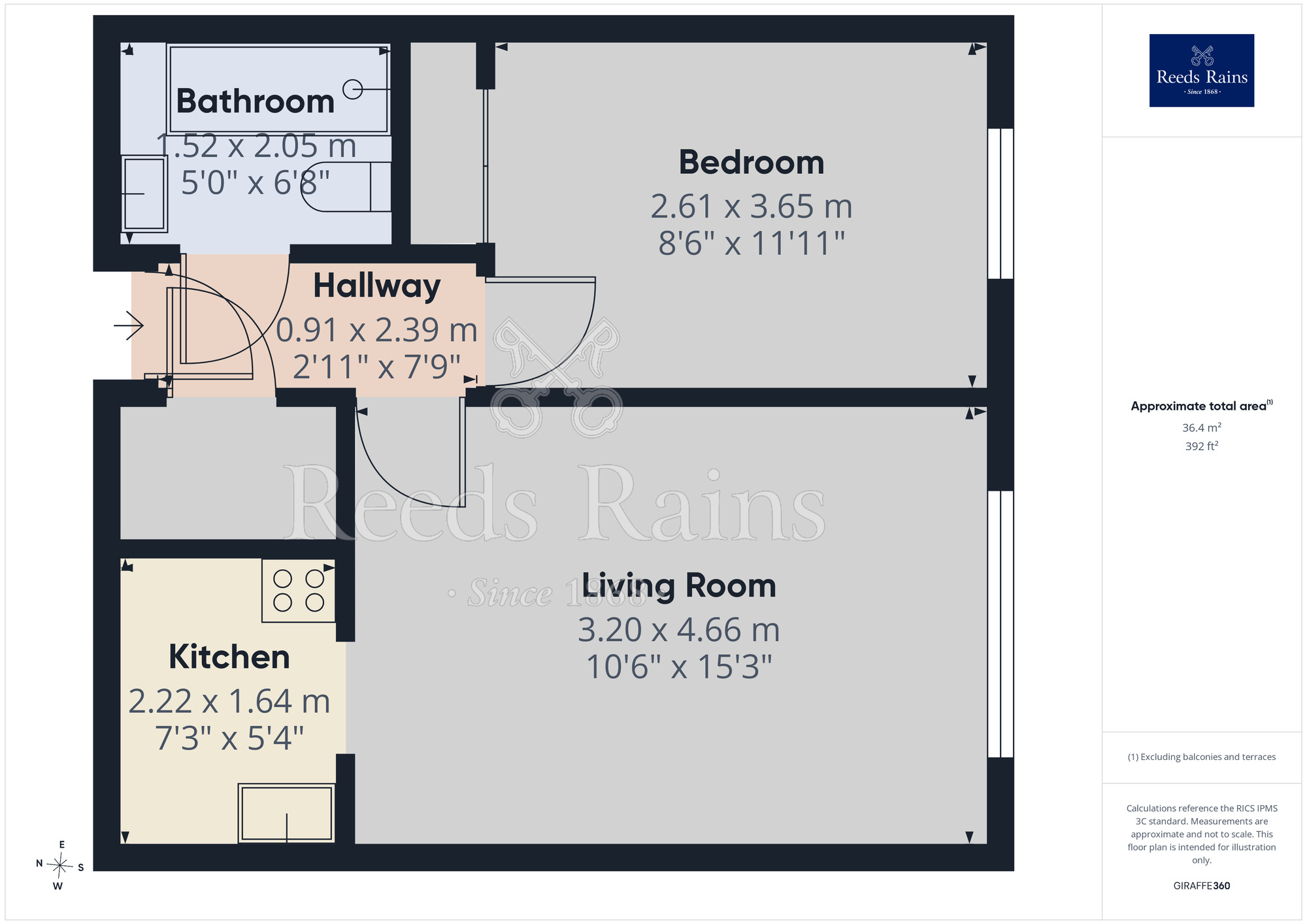 Floorplan of 1 bedroom Flat for sale, Danesmead Close, York, North Yorkshire, YO10