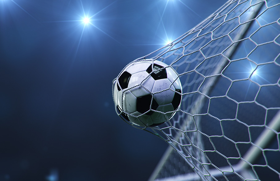 Football in net