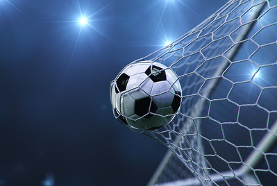 Football in net