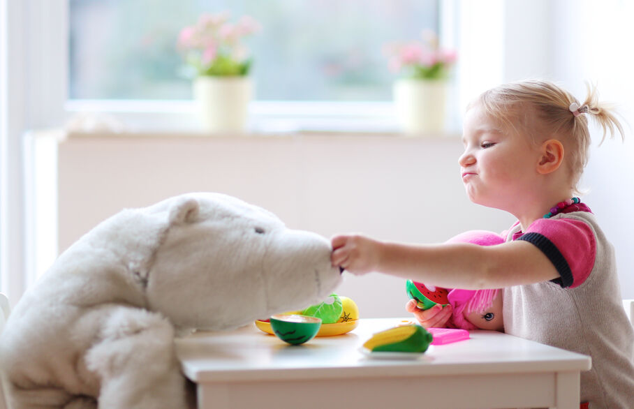 girl with teddy