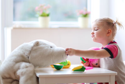 girl with teddy