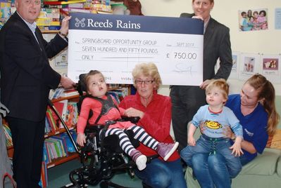 Reeds Rains Clevedon donate £750 to local charity