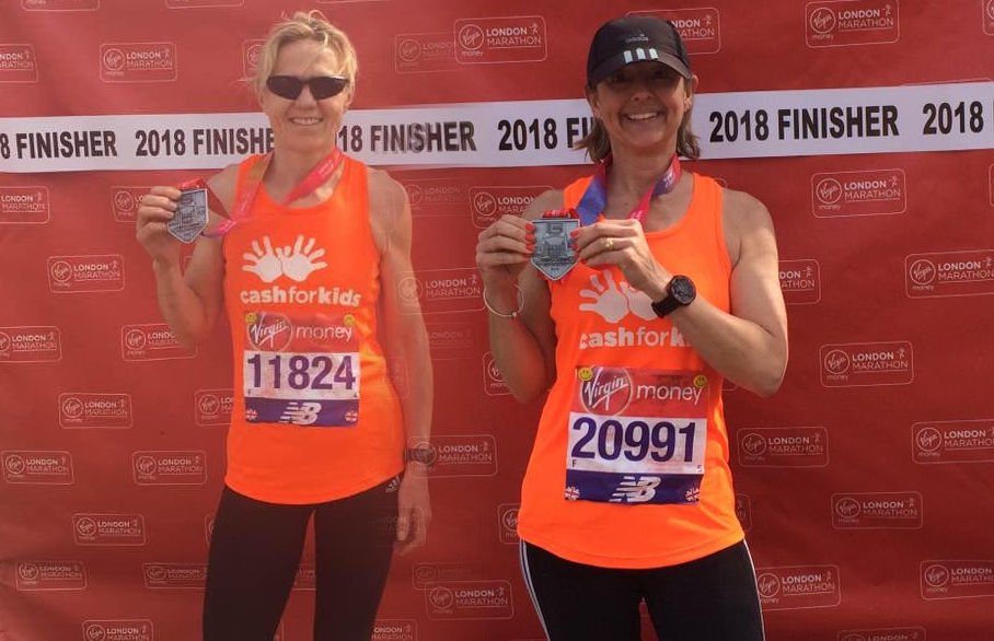 Offerton's London Marathon finishers for Cash for Kids