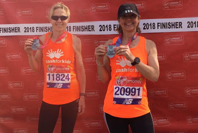 Offerton's London Marathon finishers for Cash for Kids