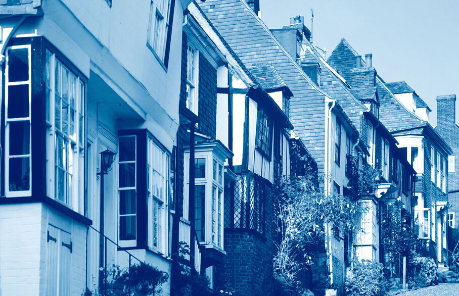 Row of houses in a residential street