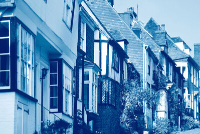 Row of houses in a residential street