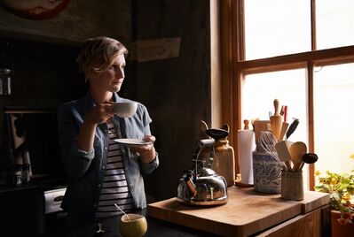 Women looking out of the window