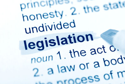 Piece of paper with the word legislation highlighted